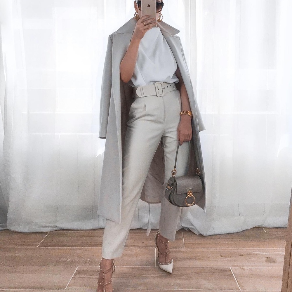 NWT ZARA HIGH WAISTED BELTED PANTS - Picture 5 of 8